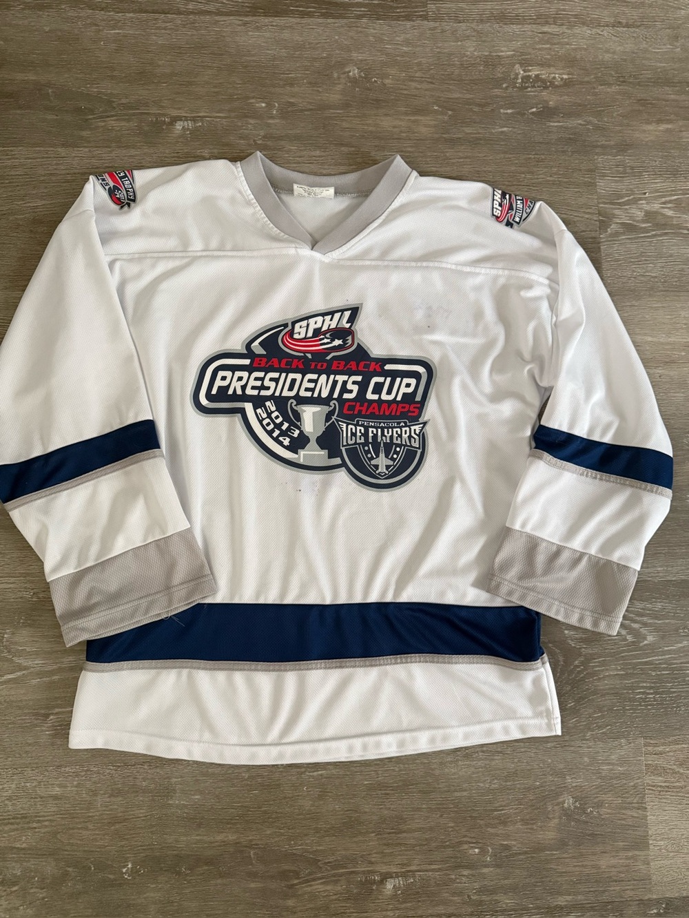 Coyote Promotions Pensacola Ice Flyers Signed Hockey Jersey Presidents Cup, SZ S